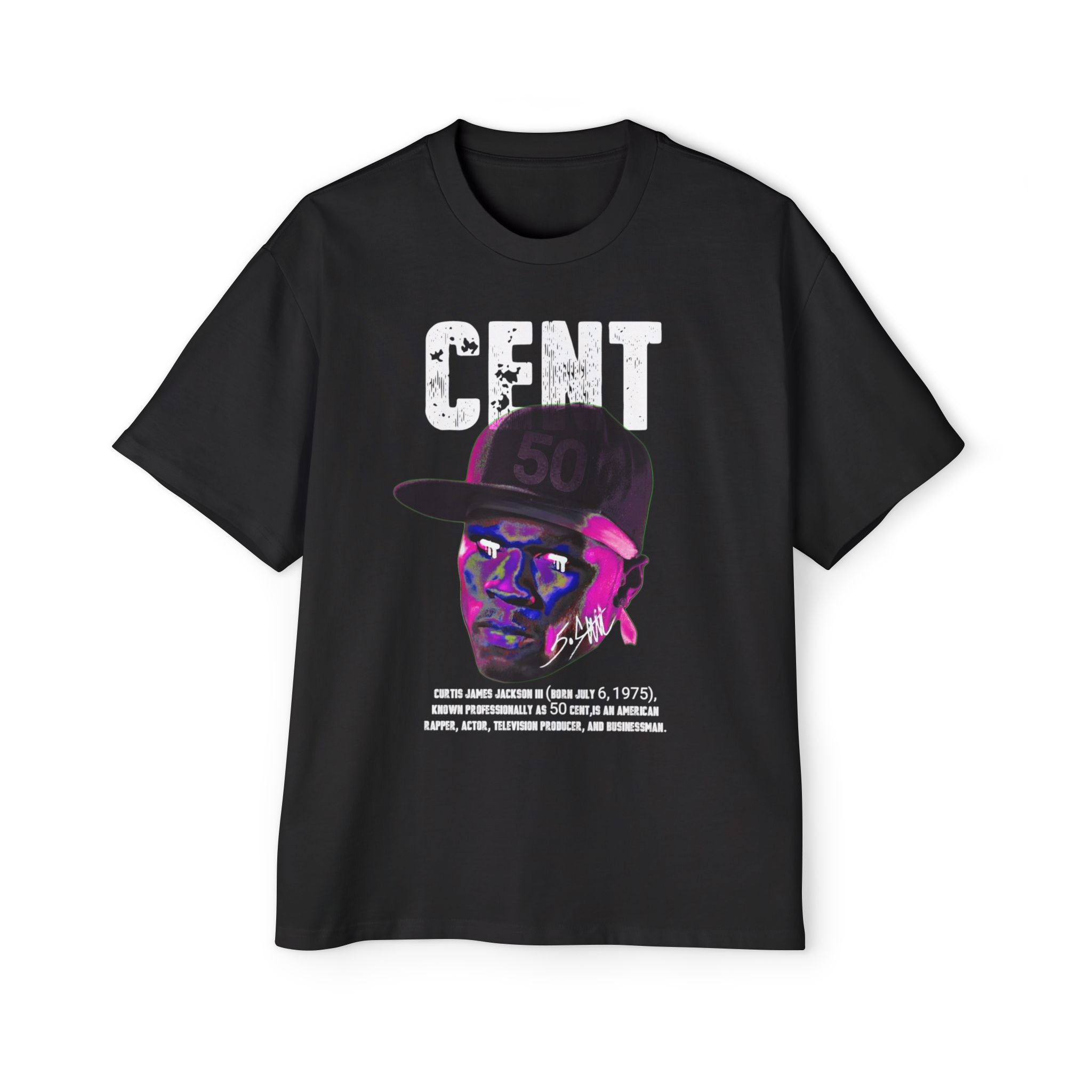 Fifty Cent Tribute Tee — Men's Oversized Streetwear T‑Shirt