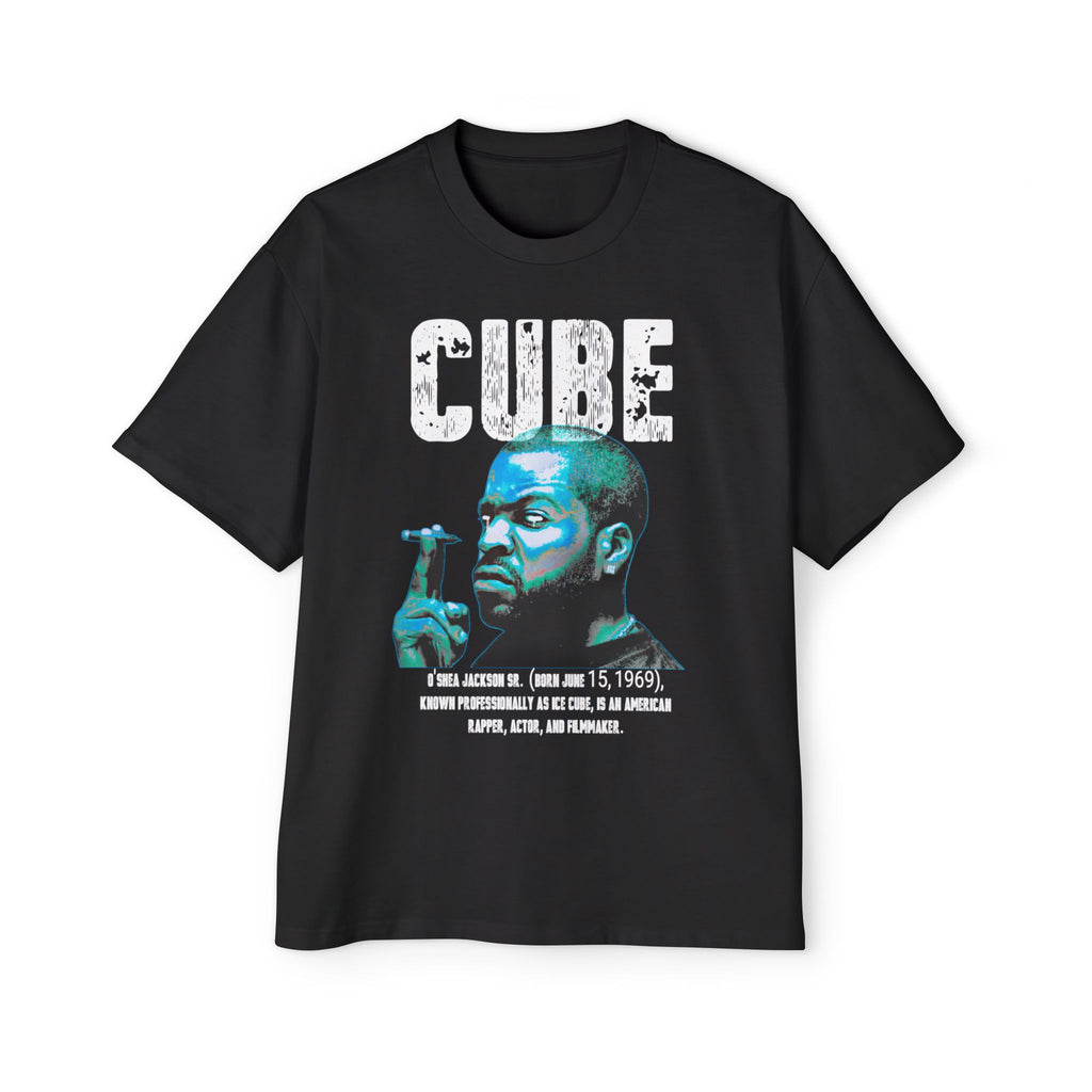 Cube Tribute Tee — Retro Portrait Hip Hop T‑Shirt