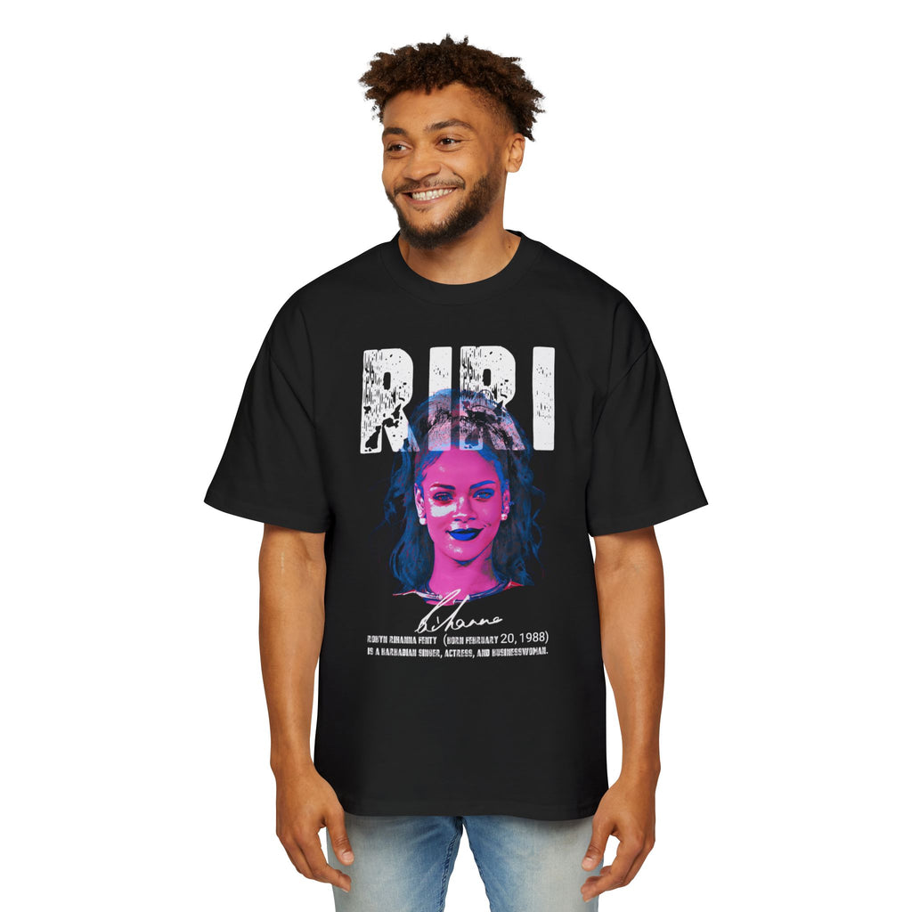 Graphic Tee — "RIRI" Neon Portrait Music Fan Shirt