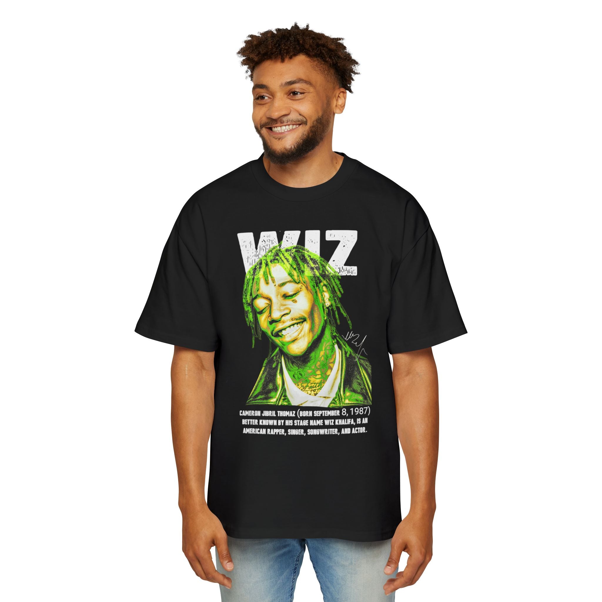 Graphic Tee - Neon Portrait Rapper T-Shirt
